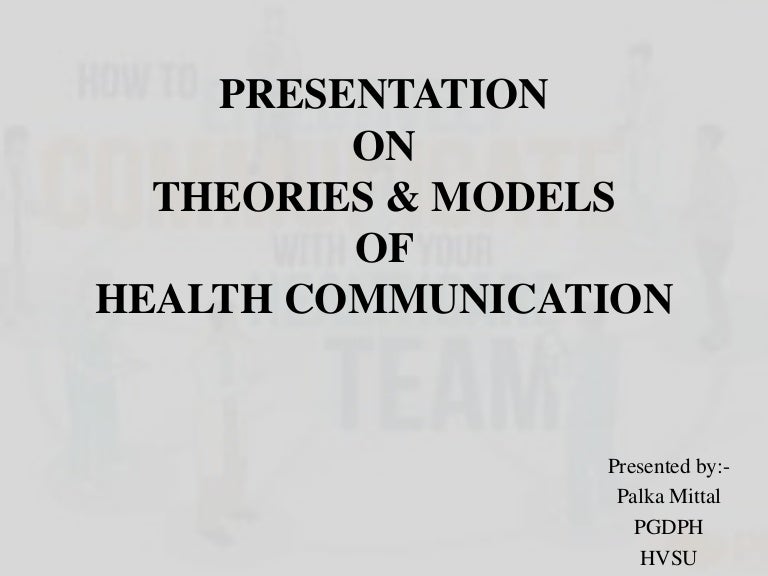 Health communication theories