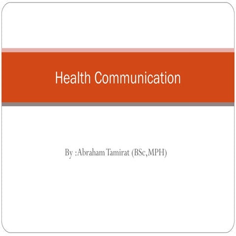 Health communiication