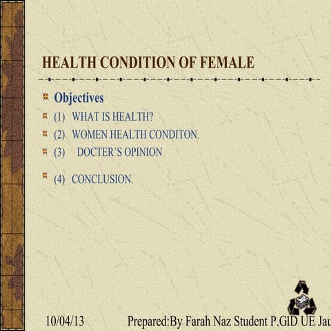 Health Condition of Female