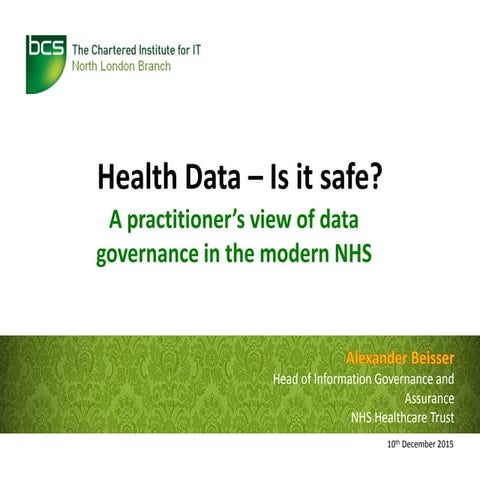 Health data - Is it safe?