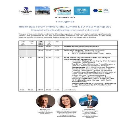 Health Data Forum Global Hybrid Summit & EU-India Mashup Day