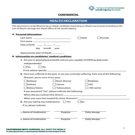 Health Declartion Minor | PDF