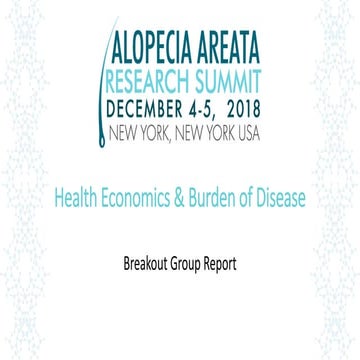 Health Economics and Burden of Disease Breakout Report