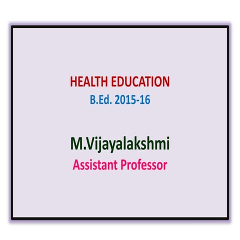 Health education