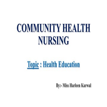 Health education