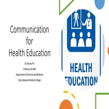 Communication for Health Education