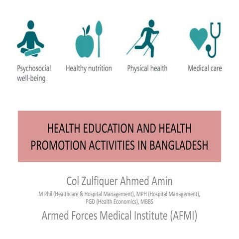 Health Education and Health Promotion Activites in Bangladesh