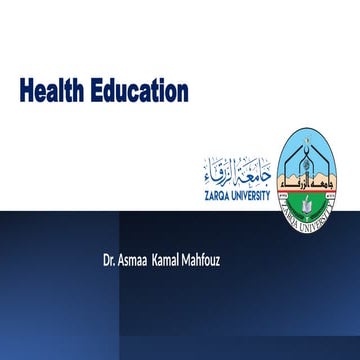 Health education  by health care provider