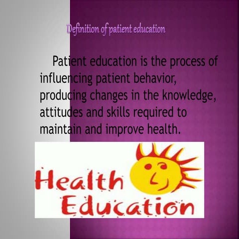 Health education in Nursing lesson plan 