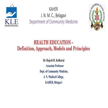 Health  Education and various health education models