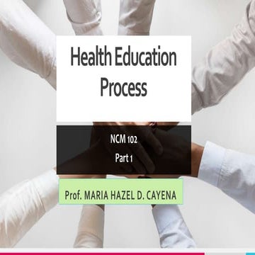 Health education process lesson 1