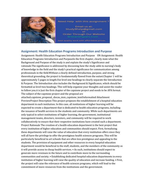 Public health program | PPT | Education