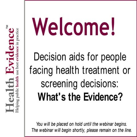 Decision aids for people facing health treatment or screening decisions: What...