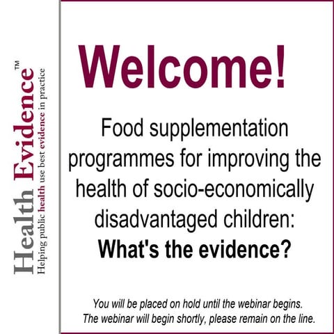 Food supplementation programmes for improving the health of socio-economicall...