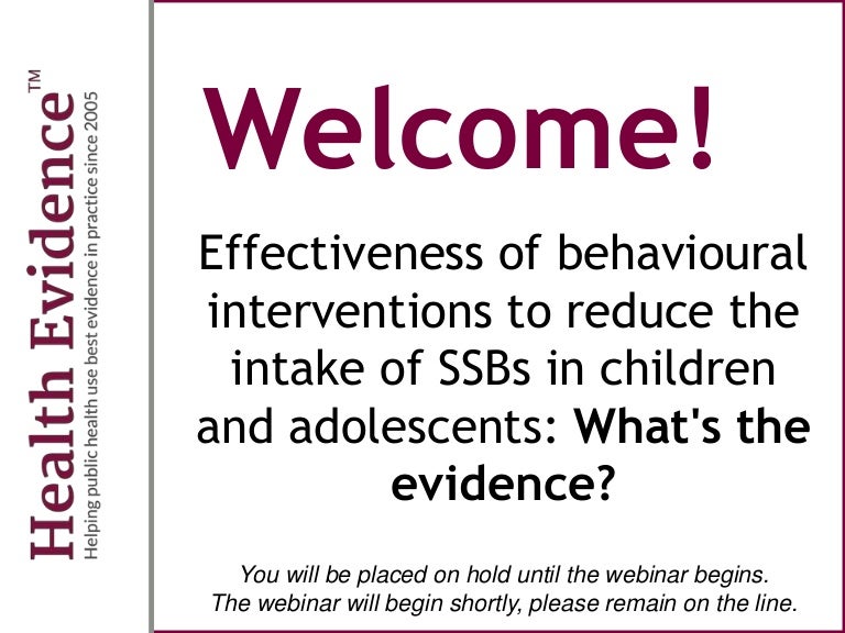 Effectiveness Of Behavioural Interventions To Reduce The Intake Of Ss