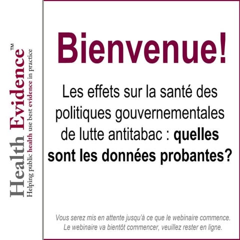 Les effets sur la santé des politiques gouvernementales de lutte antitabac : ...