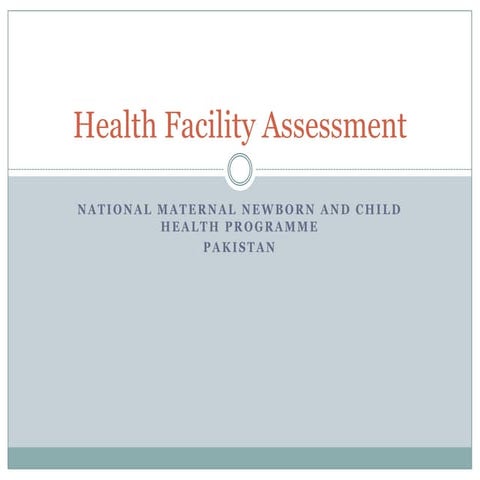 Health Facility Assessment Pptx