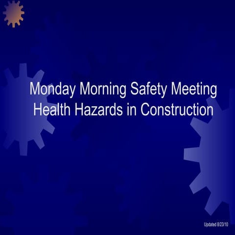 Health hazards in construction | PPT