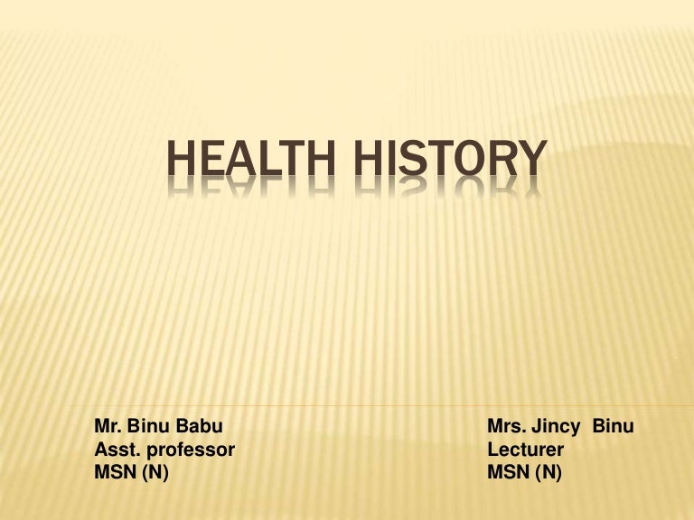 Health history
