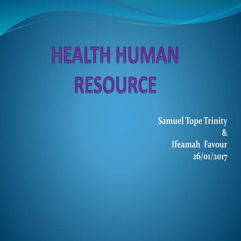 Health human resource ppt