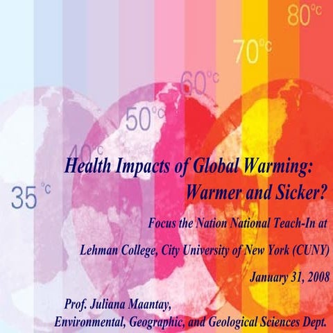 Climate change and its impact on health | PPTX