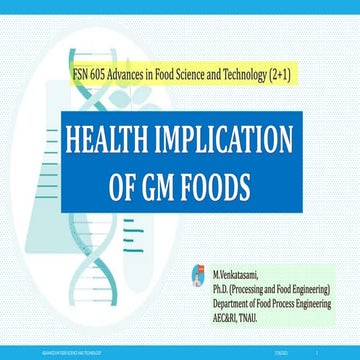 Health implications of gm food