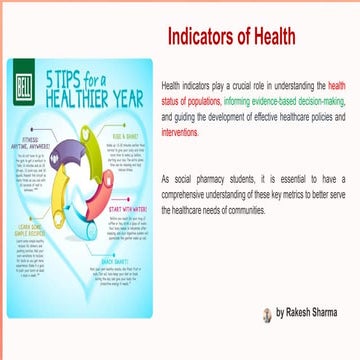 Health Indicator.pdf for pharmacy stufents | PPT