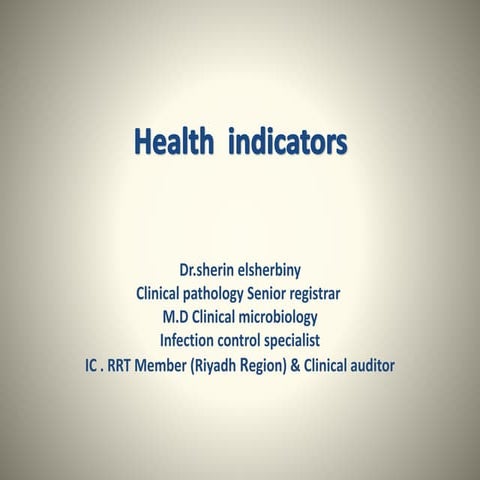 ‫Health indicators | PPT
