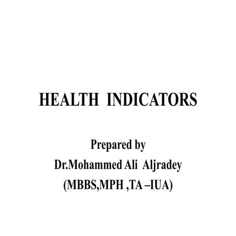 Health indicators 
