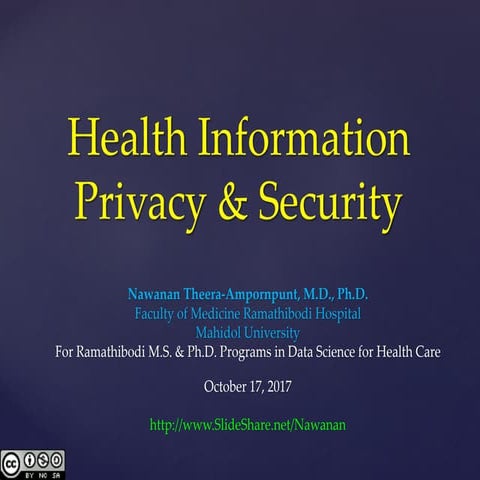 Health Information Privacy and Security