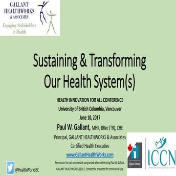 Health innovation for all conference sustaining and transforming our health s...