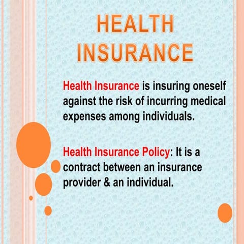 Health insurance ppt