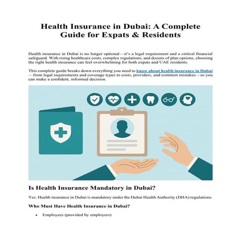 Basics of health insurance | PDF