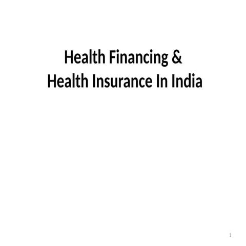 Health insurance in India and Finance.pptx