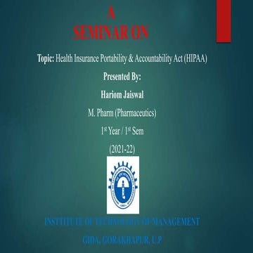 Health Insurance Portability & Accountability Act (HIPAA).pptx