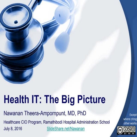 Health IT - The Big Picture (Ramathibodi 7th Healthcare CIO)