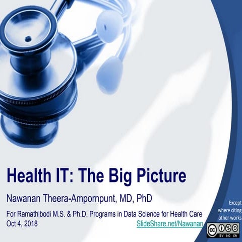 Health IT: The Big Picture (October 4, 2018)