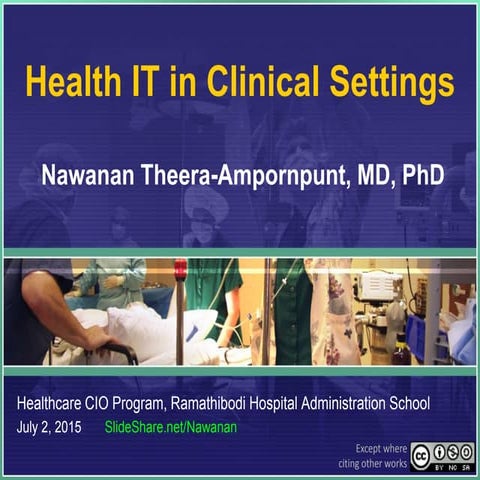 Health IT in Clinical Settings (Ramathibodi 7th Healthcare CIO)