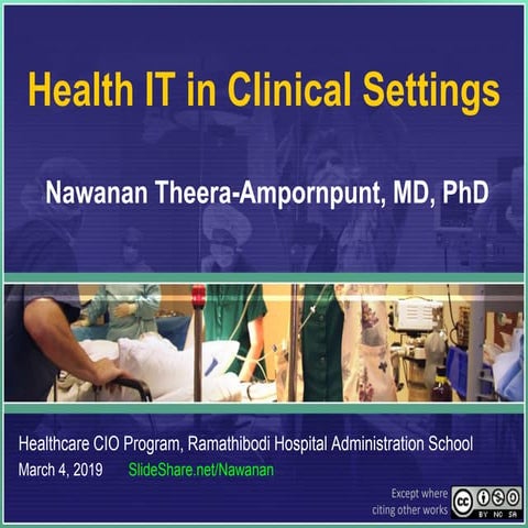 Health IT in Clinical Settings (March 4, 2019)