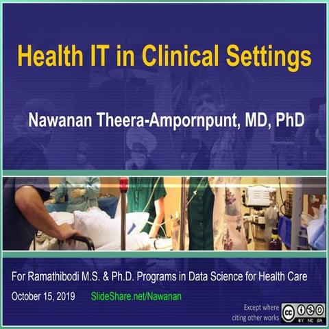 Health IT in Clinical Settings (October 15, 2019)