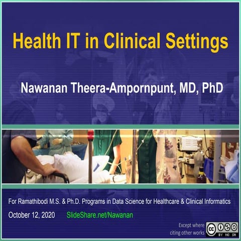 Health IT in Clinical Settings (October 12, 2020)