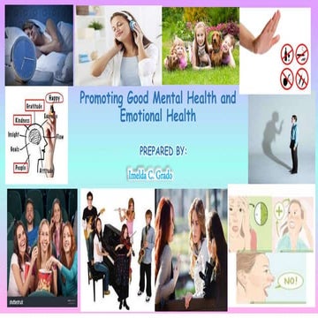 Promoting Good Mental and Emotional Health (MAPEH Grade 8)