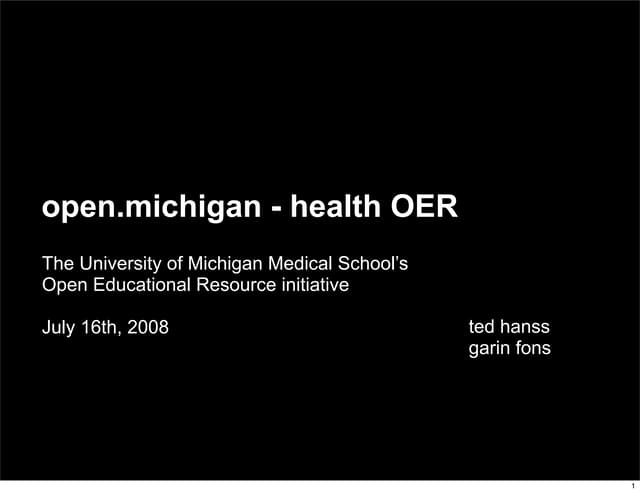 Health OER Presentation