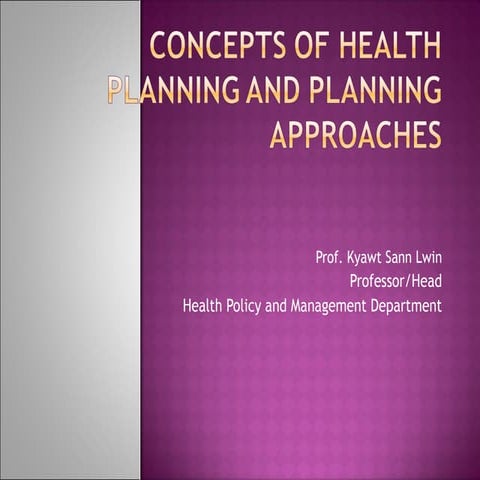 Health planning approaches hahm 17