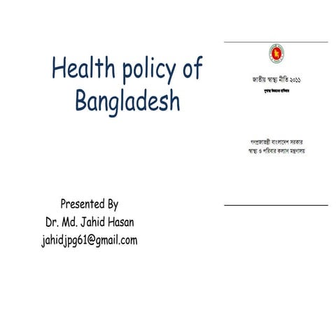 Health policy in bangladesh