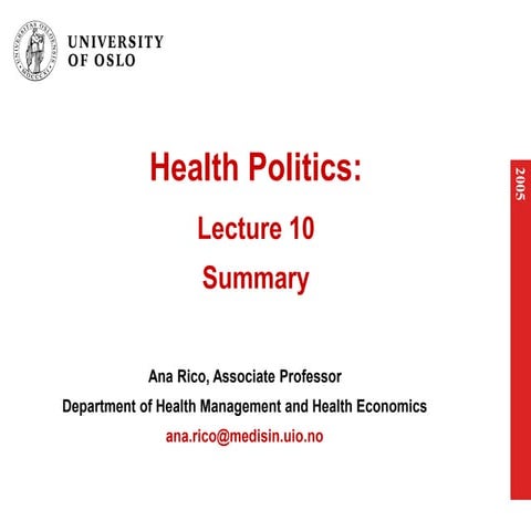 Health Politics-Lecture 10.ppt