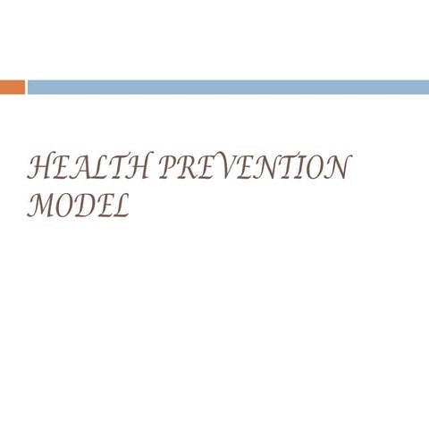 Health prevention model
