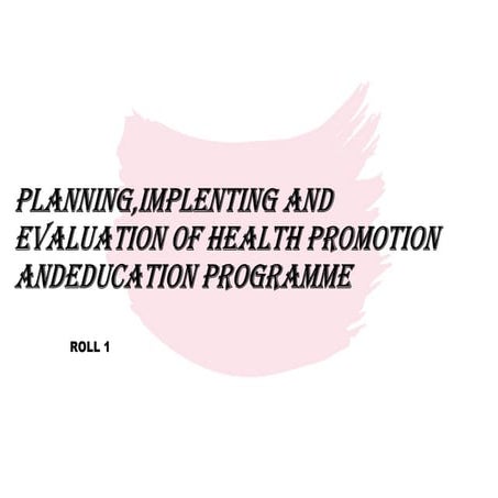 Comprehensive Guide to Planning, Implementing, and Evaluating Health ...