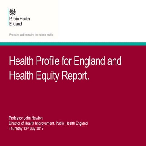 Health Profile for England and Health Equity Report