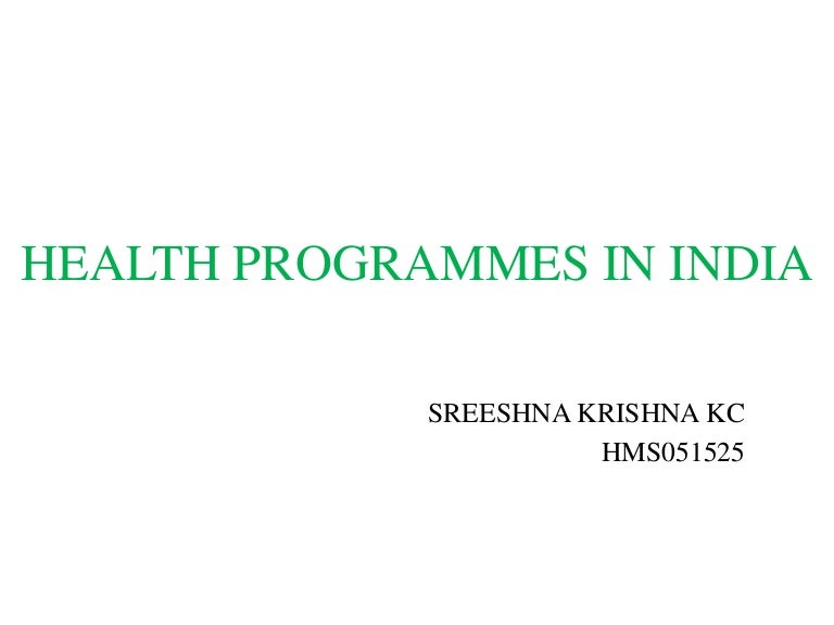 Health programmes in india